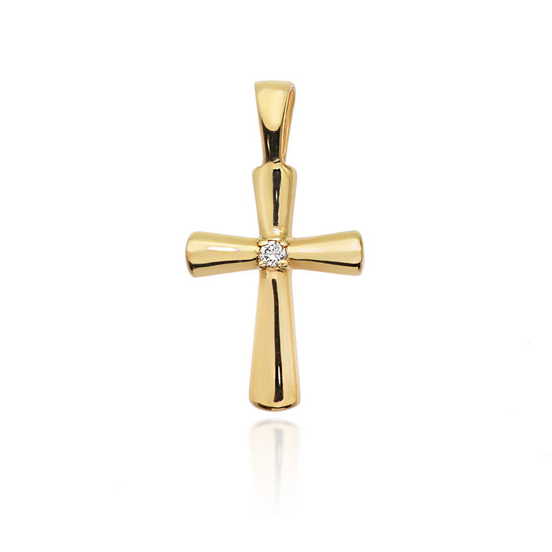 Pandantiv Aur 14K cu Diamant Natural 0.01 ct, imaginea 3 din 10