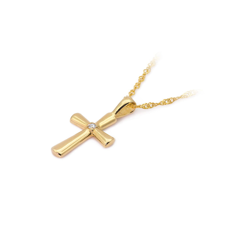 Pandantiv Aur 14K cu Diamant Natural 0.01 ct, imaginea 4 din 10
