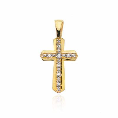Pandantiv Aur 14K cu Diamante Naturale 0.04 ct