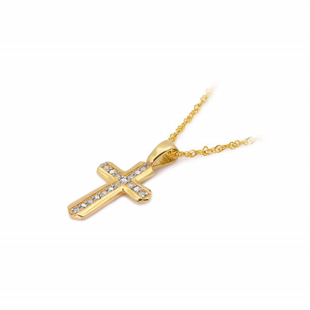 Pandantiv Aur 14K cu Diamante Naturale 0.04 ct, imaginea 2 din 5