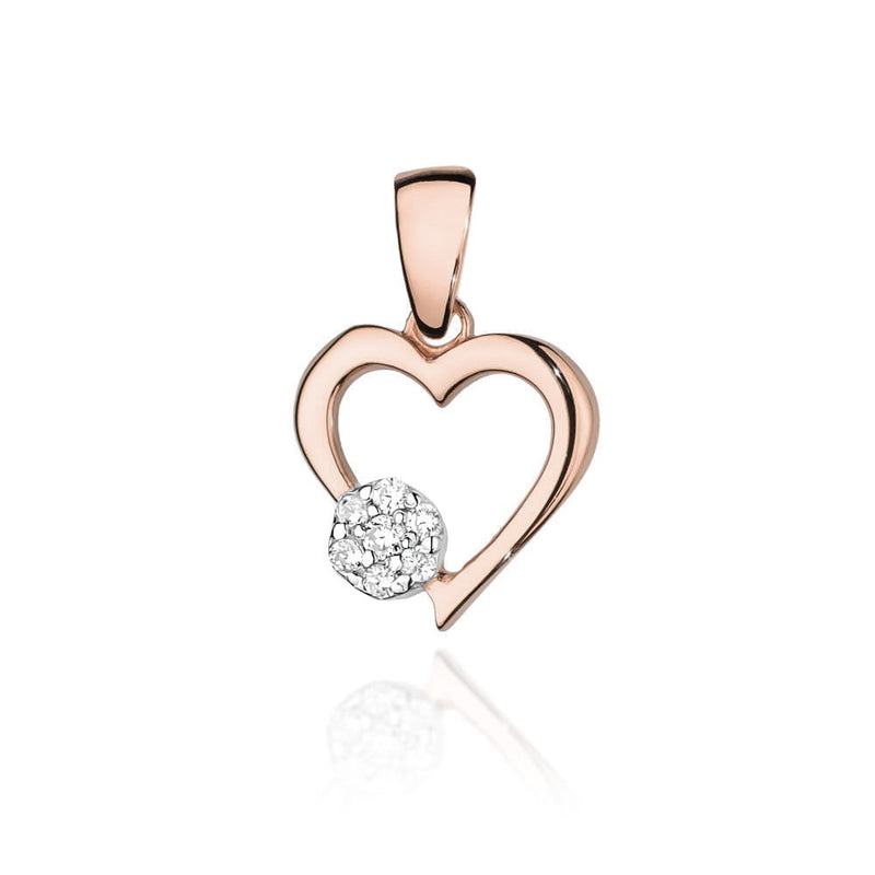Pandantiv Aur 14K cu Diamante Naturale 0.08 ct, imaginea 5 din 6