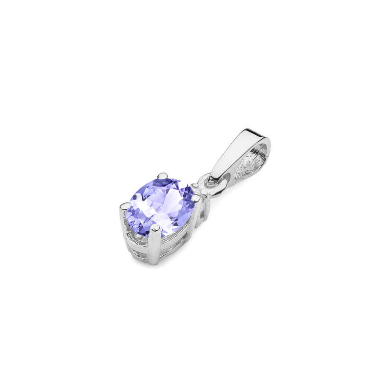 Pandantiv Aur 14K cu Tanzanit 0.40 ct si Diamant Natural 0.01 ct, imaginea 6 din 6