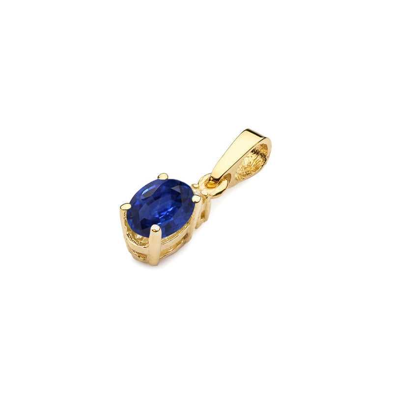 Pandantiv Aur 14K cu Safir 0.70 ct si Diamant Natural 0.01 ct, imaginea 2 din 6