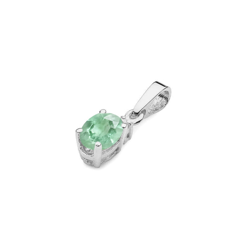 Pandantiv Aur 14K cu Smarald 0.40 ct si Diamant Natural 0.01 ct, imaginea 6 din 6