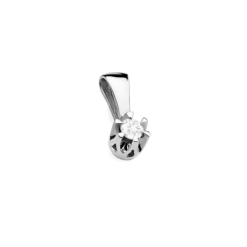 Pandantiv Aur 14K cu Diamant Natural 0.08 ct, imaginea 6 din 6