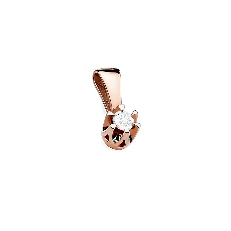 Pandantiv Aur 14K cu Diamant Natural 0.10 ct, imaginea 4 din 6