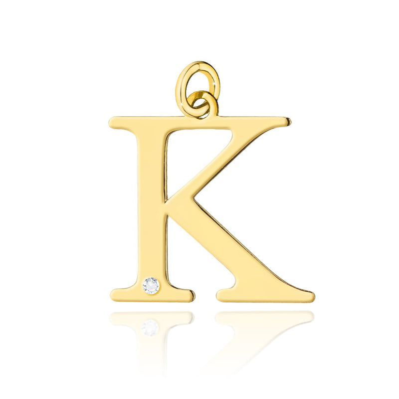 Pandantiv Aur 14K cu Diamante Naturale 0.01 ct — Aur galben