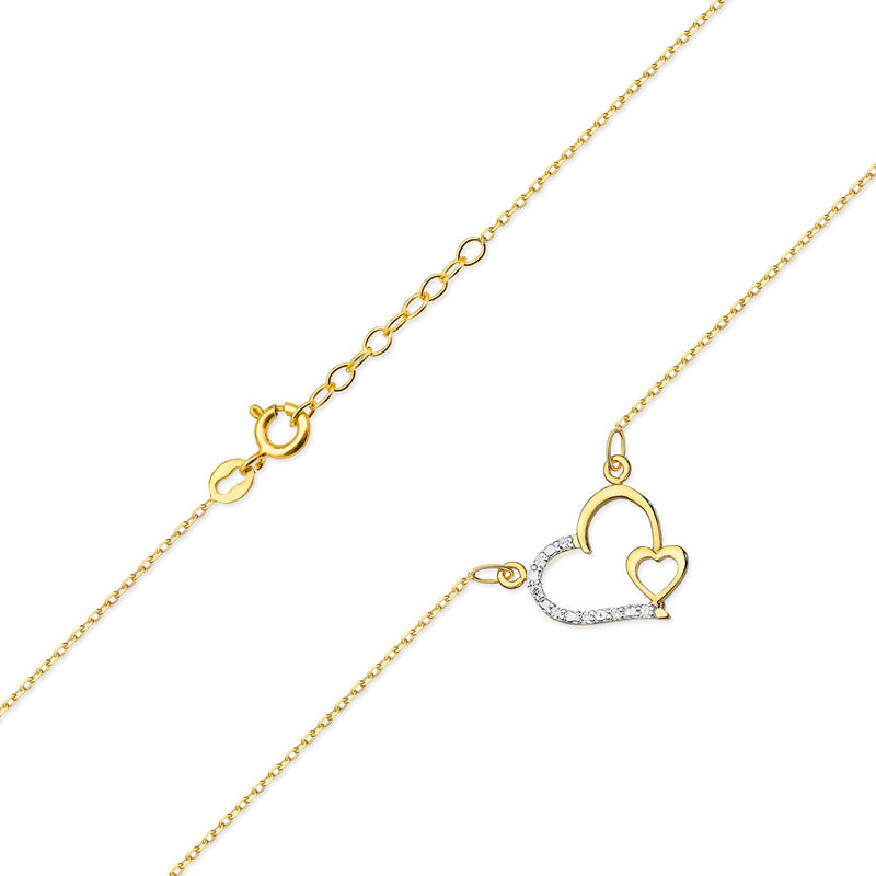 Colier Aur 14K cu Diamante Naturale 0.04 ct, imaginea 2 din 5