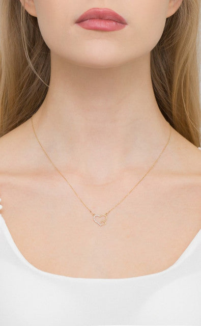 Colier Aur 14K cu Diamante Naturale 0.04 ct, imaginea 5 din 5