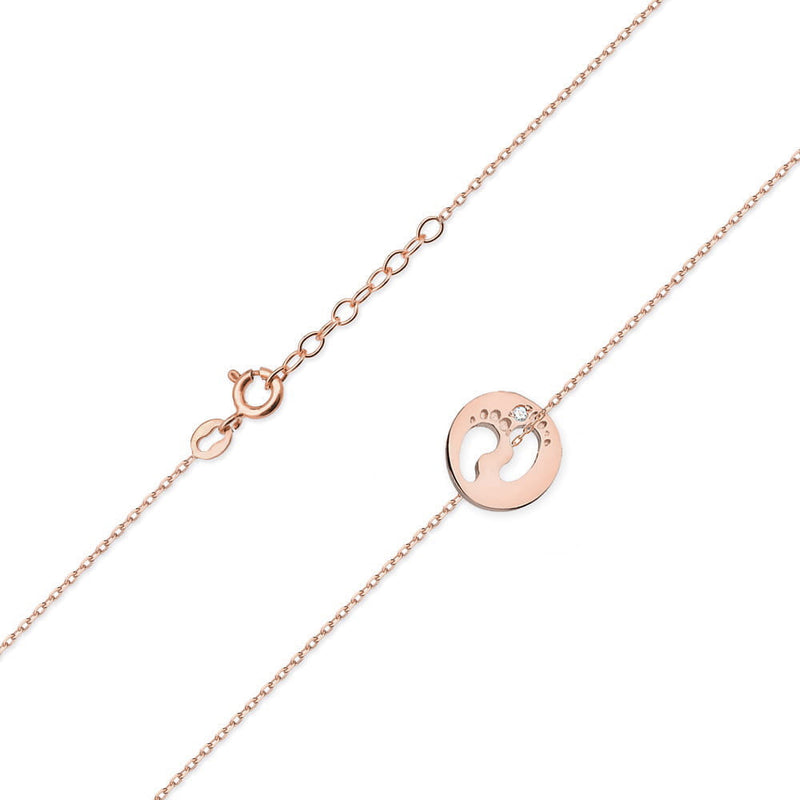 Colier Aur 14K cu Diamant Natural 0.01 ct, imaginea 4 din 6