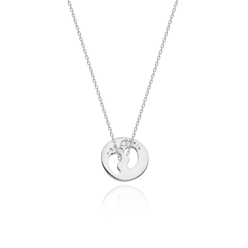 Colier Aur 14K cu Diamant Natural 0.01 ct, imaginea 5 din 6