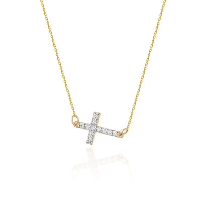 Colier Aur 14K cu Diamante Naturale 0.06 ct