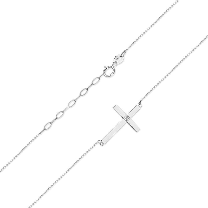 Colier Aur 14K cu Diamant Natural 0.01 ct, imaginea 6 din 6