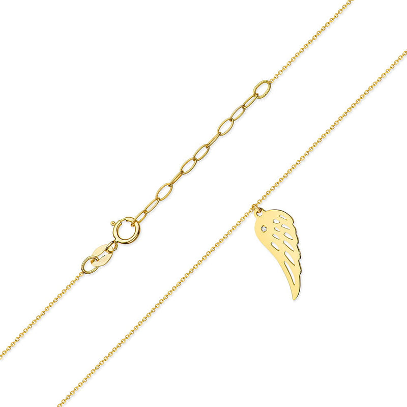 Colier Aur 14K cu Diamant Natural 0.01 ct, imaginea 2 din 6