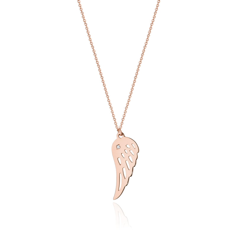 Colier Aur 14K cu Diamant Natural 0.01 ct, imaginea 3 din 6