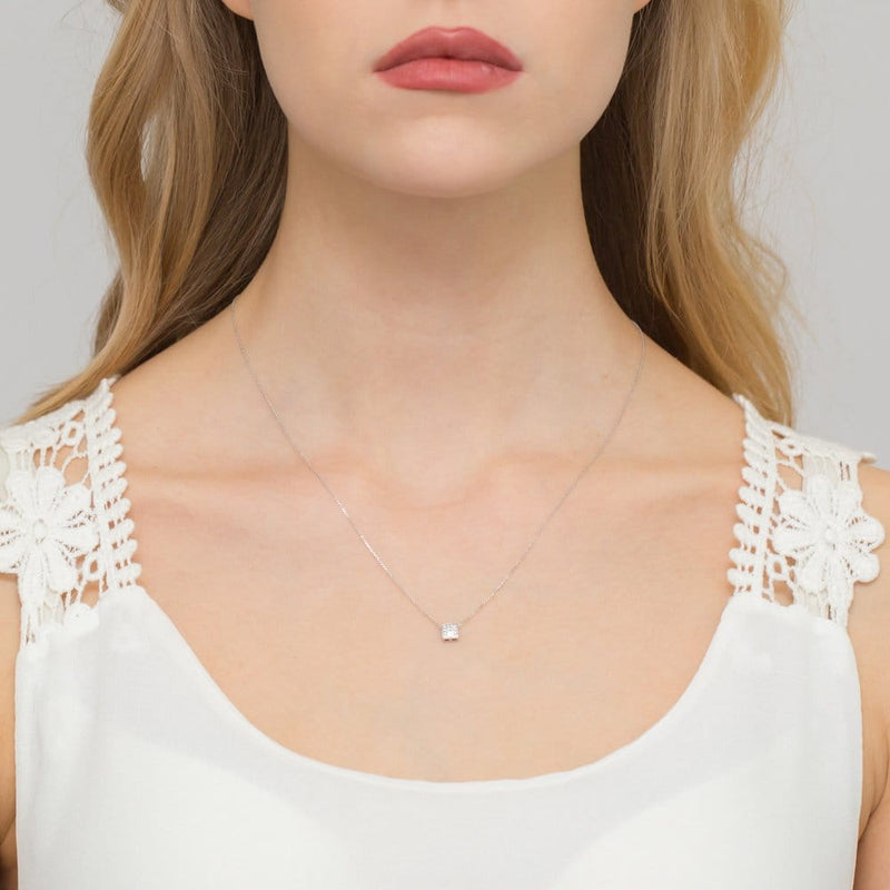 Colier Aur 14K cu Diamante Naturale 0.08 ct, imaginea 7 din 7