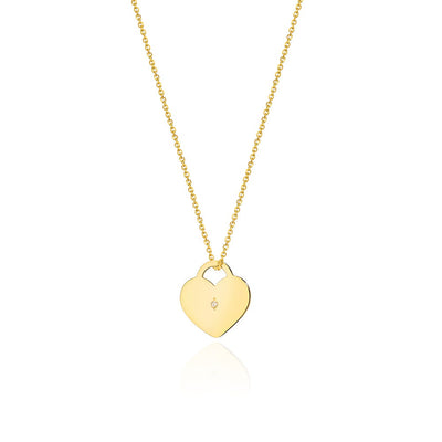 Colier Aur 14K cu Diamant Natural 0.01 ct
