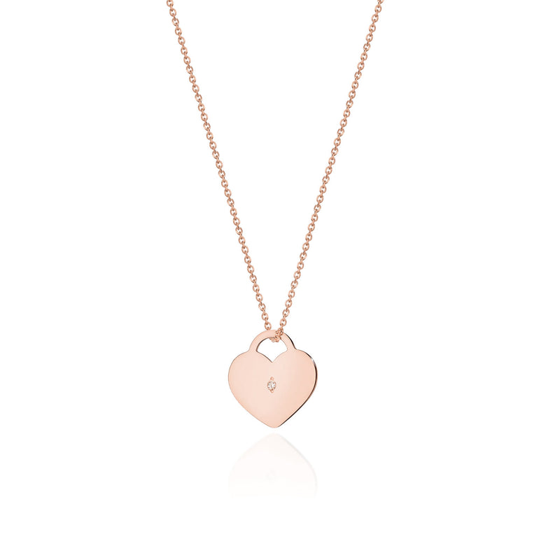 Colier Aur 14K cu Diamant Natural 0.01 ct, imaginea 3 din 6