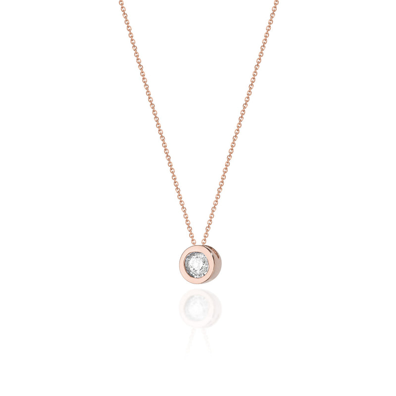 Colier Aur 14K cu Diamant Natural 0.08 ct, imaginea 4 din 9