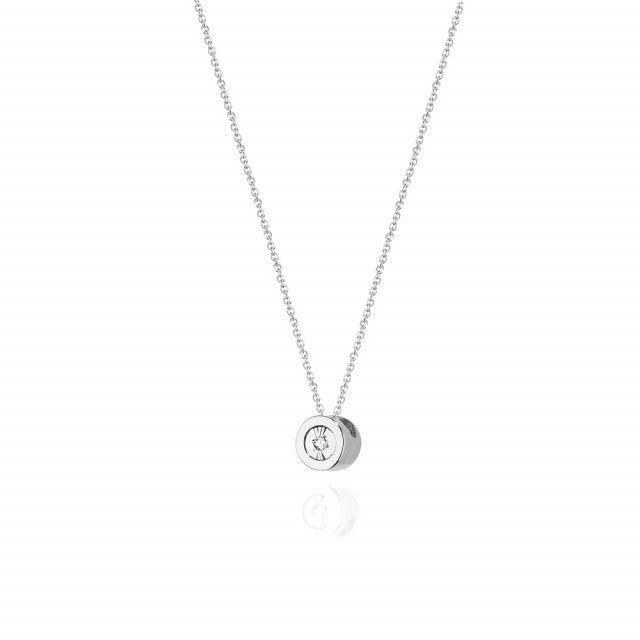 Colier Aur 14K cu Diamant Natural 0.01 ct, imaginea 3 din 5