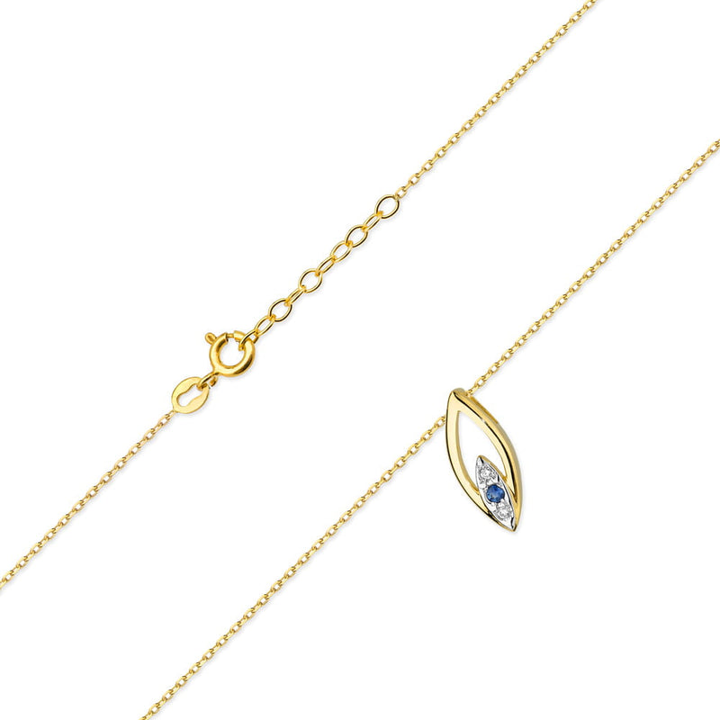 Colier Aur 14K cu Diamante Naturale 0.03 ct, imaginea 2 din 6