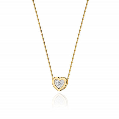 Colier Aur 14K cu Diamante Naturale 0.07 ct