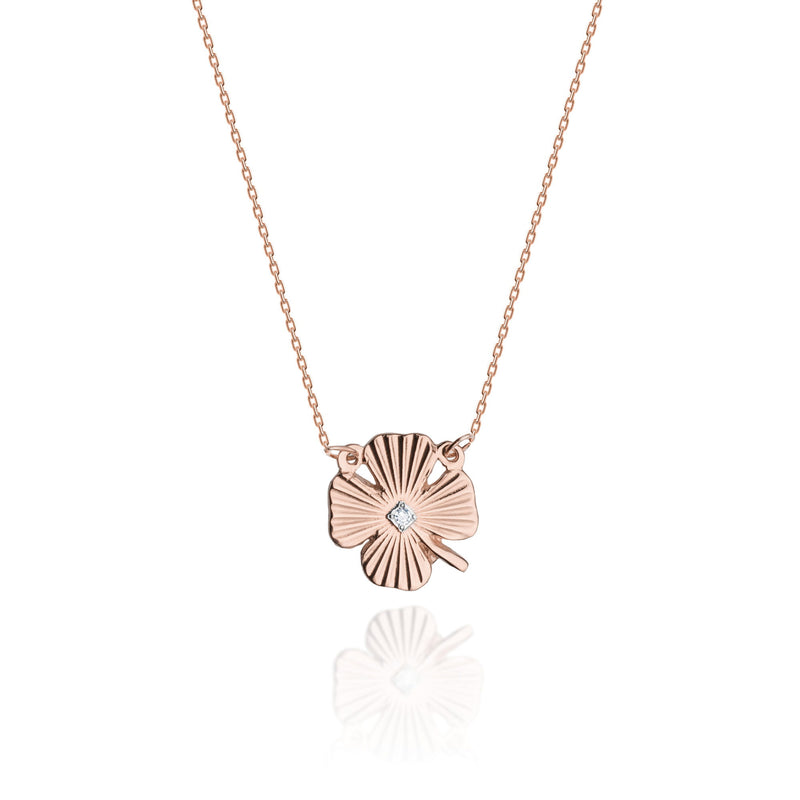 Colier Aur 14K cu Diamant Natural 0.01 ct, imaginea 3 din 6