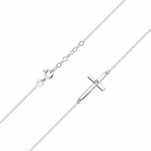Colier Aur 14K cu Diamant Natural 0.01 ct, imaginea 4 din 5