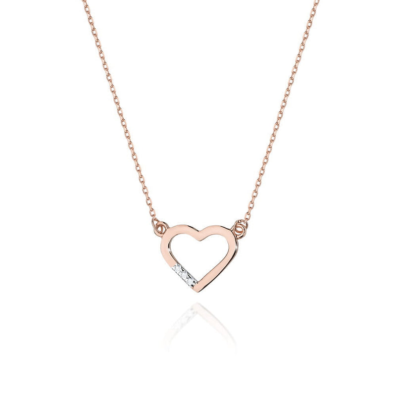 Colier Aur 14K cu Diamante Naturale 0.01 ct, imaginea 3 din 6