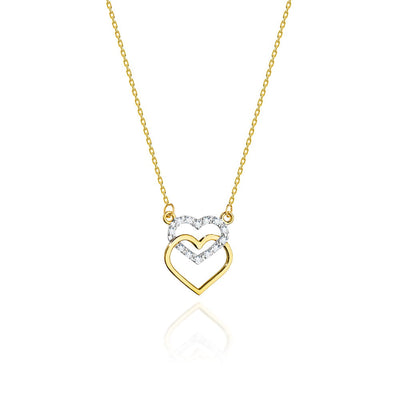 Colier Aur 14K cu Diamante Naturale 0.06 ct