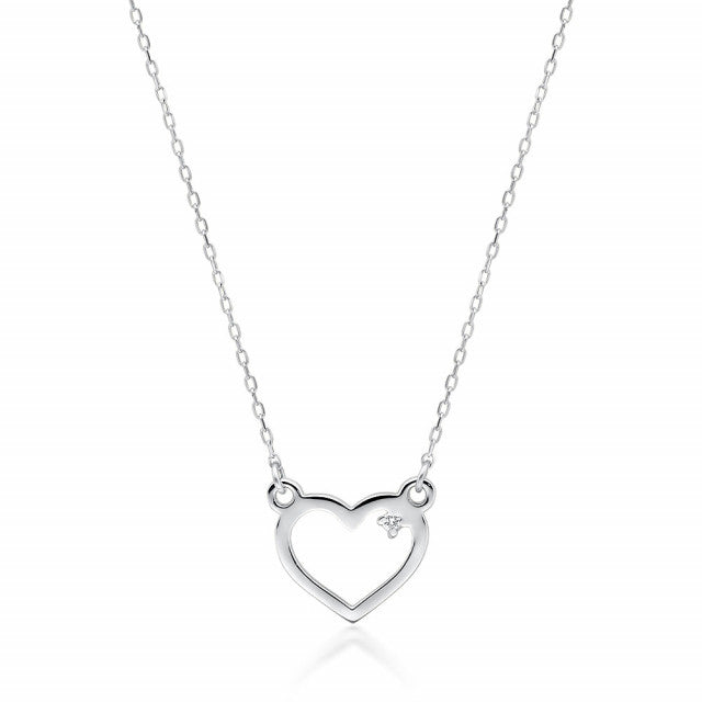 Colier Aur 14K cu Diamant Natural 0.01 ct, imaginea 3 din 11
