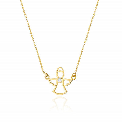 Colier Aur 14K cu Diamant Natural 0.01 ct
