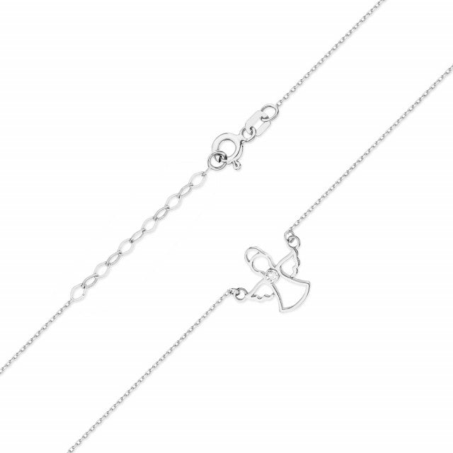 Colier Aur 14K cu Diamant Natural 0.01 ct, imaginea 4 din 9