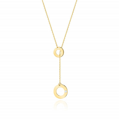 Colier Aur 14K cu Diamant Natural 0.01 ct