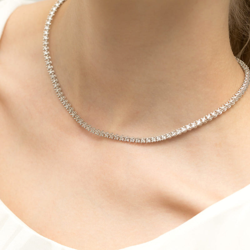 Colier Aur 14K cu Diamante Naturale 6.90 ct, imaginea 3 din 3