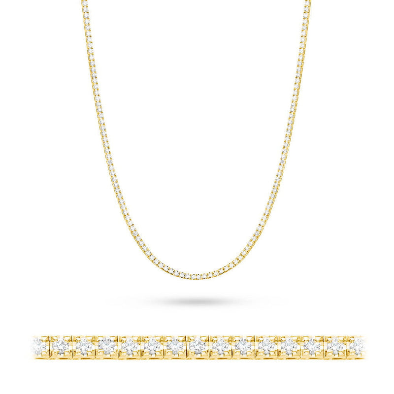 Colier Aur 14K cu Diamante Naturale 4.38 ct — Aur galben