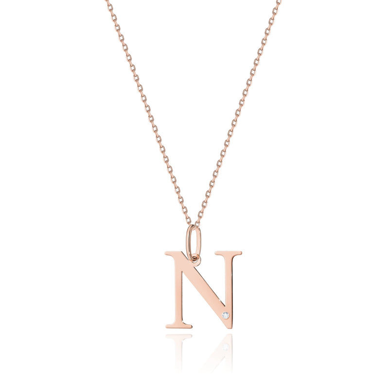 Colier Aur 14K cu Diamant Natural 0.01 ct, imaginea 2 din 2