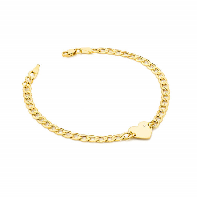 Bratara Aur 14K cu Diamant Natural 0.01 ct — Aur galben