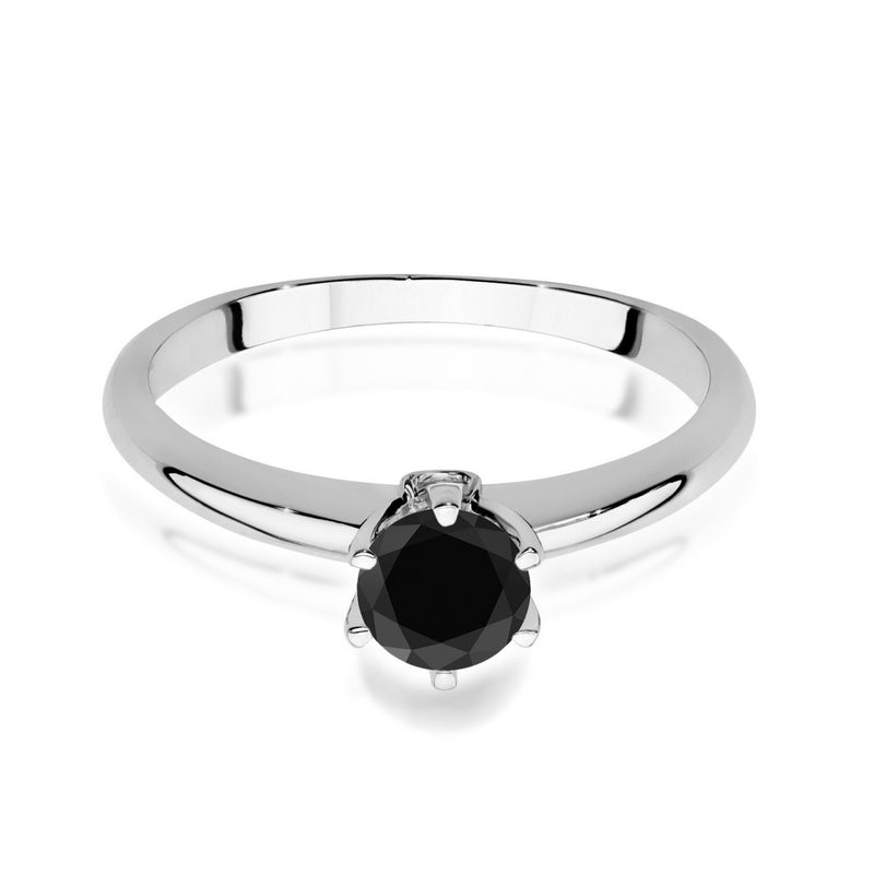 Inel Aur 14K cu Diamante Naturale Albe si Negre 0.54 ct, imaginea 5 din 11