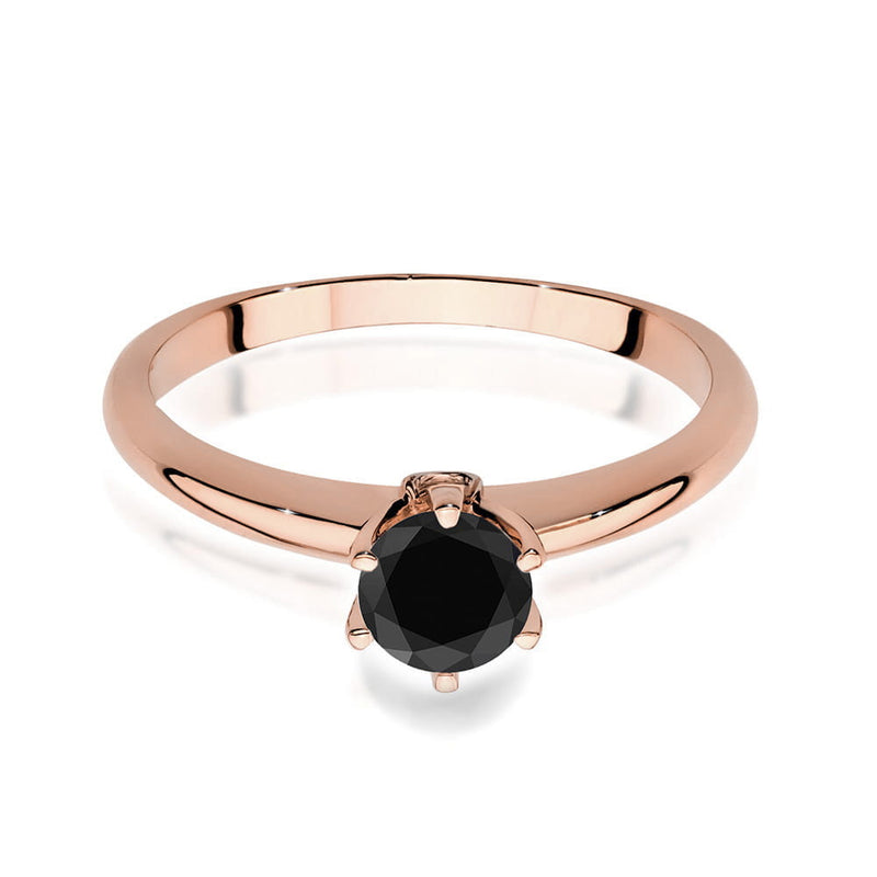 Inel Aur 14K cu Diamante Naturale Albe si Negre 0.54 ct, imaginea 9 din 11