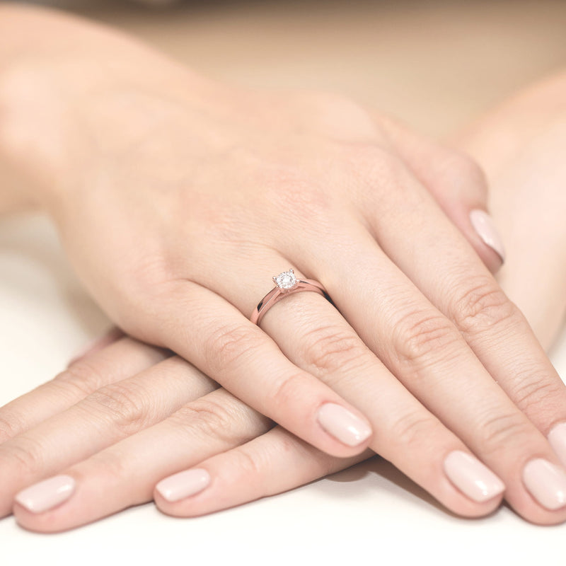 Inel Aur 14K cu Diamant Natural 0.08 ct, imaginea 11 din 11