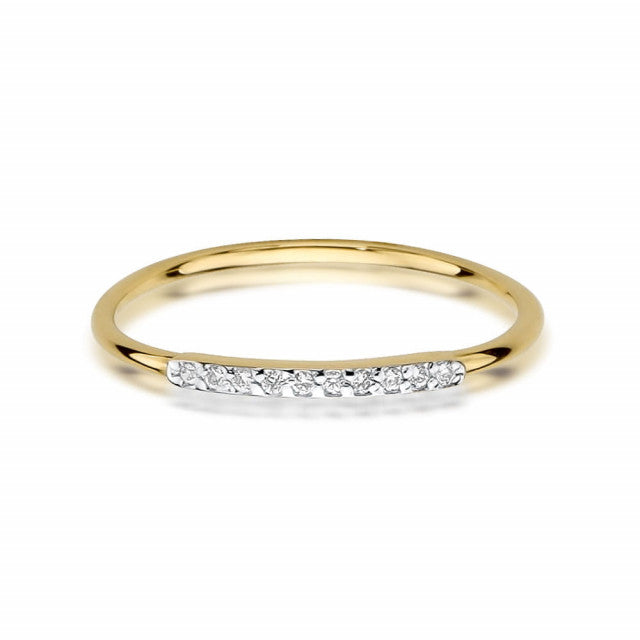Inel Aur 14K cu Diamante Naturale 0.05 ct, imaginea 2 din 10