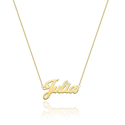 Colier Aur 14K cu Diamant Natural 0.01 ct — Aur galben