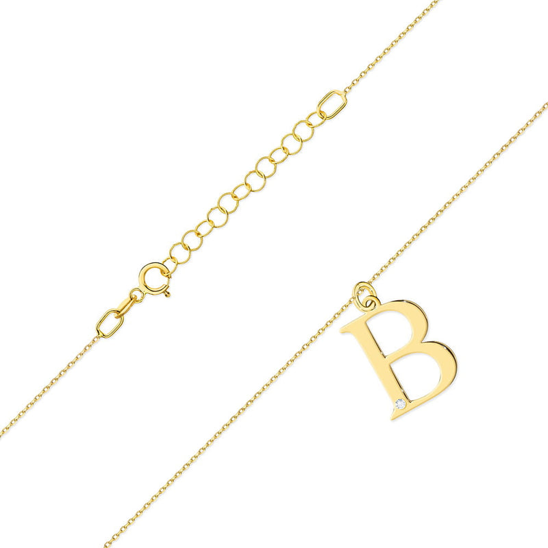 Colier Aur 14K cu Diamant Natural 0.01 ct, imaginea 2 din 3