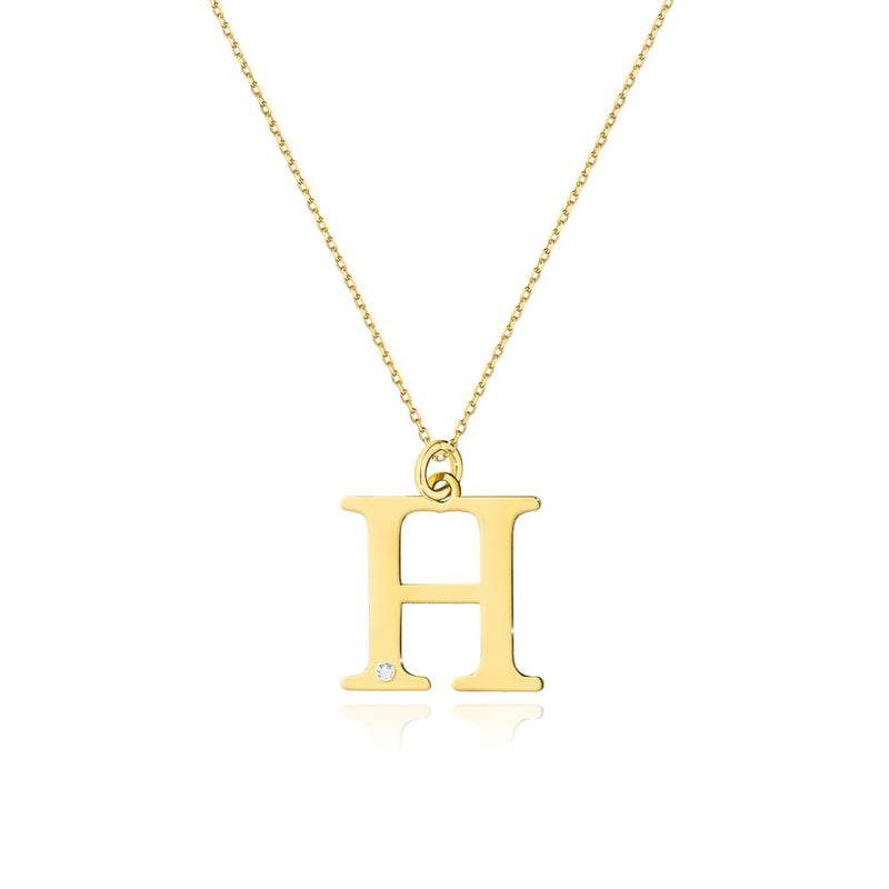 Colier Aur 14K cu Diamant Natural 0.01 ct, imaginea 3 din 4