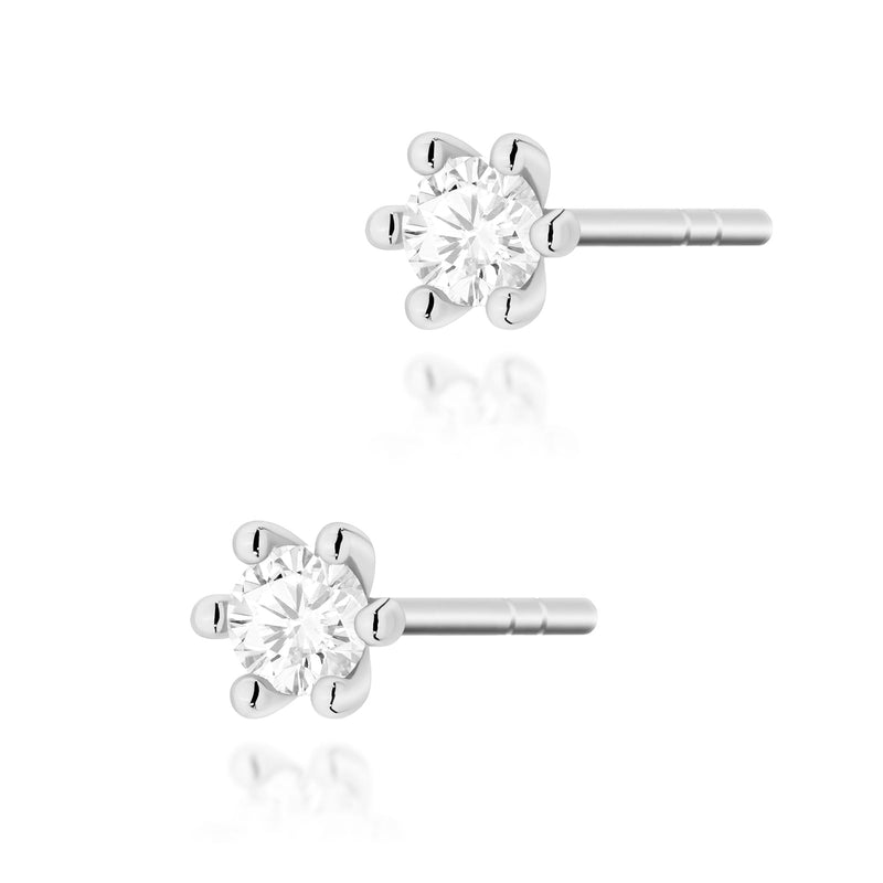 Cercei Aur 14K cu Diamant Natural 0.10 ct, imaginea 3 din 6