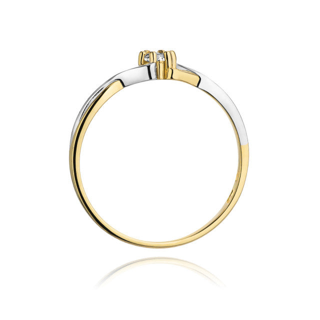 Inel Aur 14K cu Diamant Natural 0.08 ct, imaginea 3 din 11