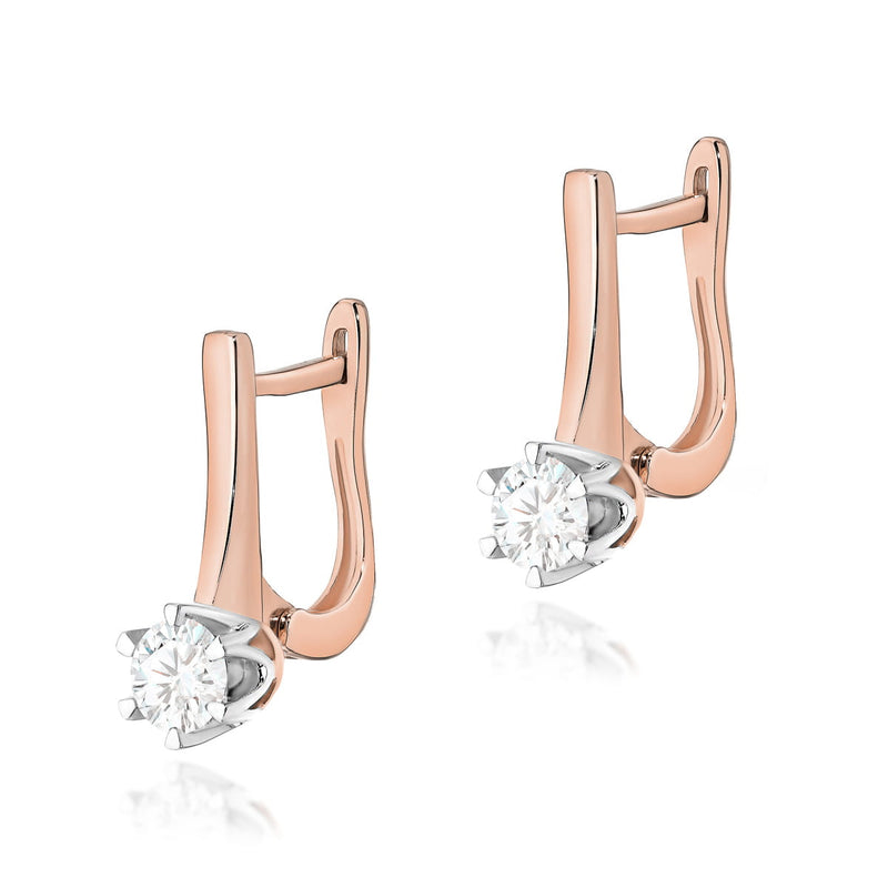 Cercei Aur 14K cu Diamante Naturale 0.30 ct, imaginea 5 din 5
