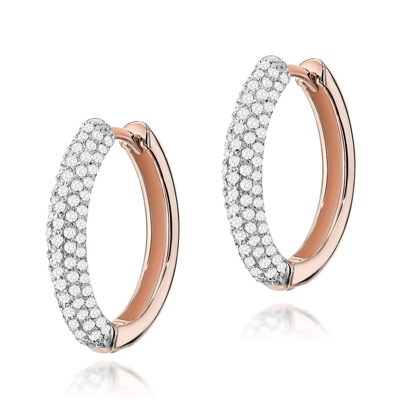 Cercei Aur 14K cu Diamante Naturale 0.83 ct, imaginea 5 din 6