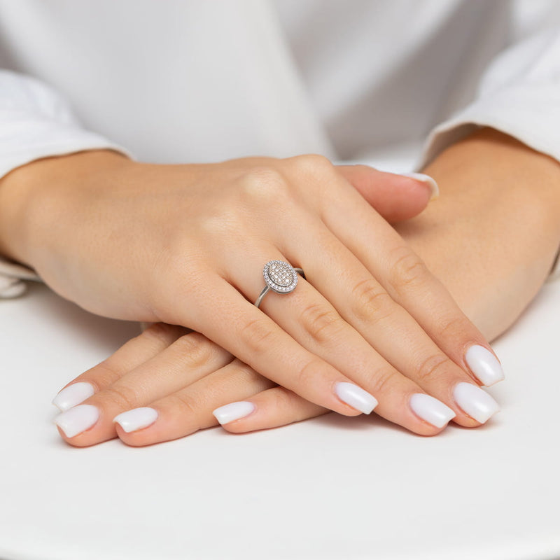 Inel Aur 14K cu Diamante Naturale 0.20 ct, imaginea 6 din 10